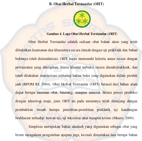 Gambar 4. Logo Obat Herbal Terstandar (OHT)