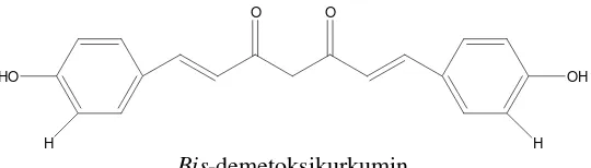 Gambar 1. Struktur kimia dari golongan kurkuminoid