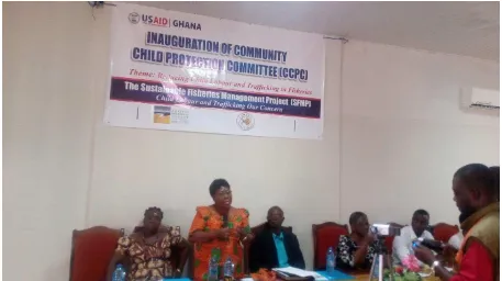 Figure 3 The regional deputy director of the department of social welfare, giving her inaugural address 