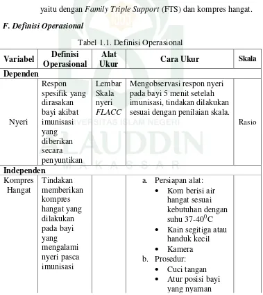 Tabel 1.1. Definisi Operasional 