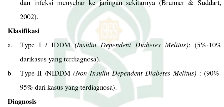 Tabel 2.1 Dasar pemeriksaan kadar glukosa darah 