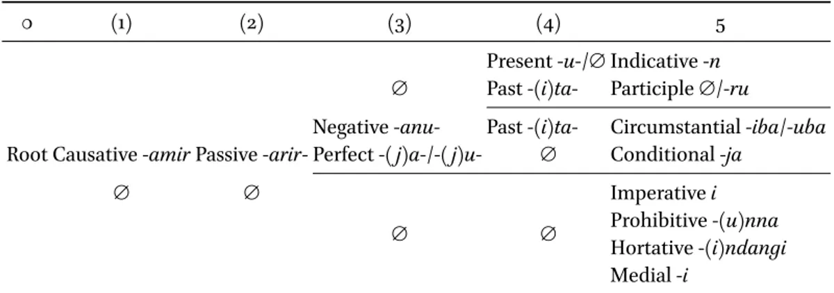 Figure 18.1: Verb structure in Dunan