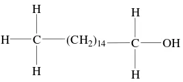 Gambar 3. Struktur molekul cetyl alcohol (Rowe, Sheskey, dan Owen, 2006)