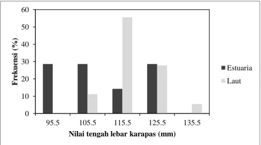 Tabel 1. Deskripsi ukuran tubuh rajungan BEF di Pulau Salemo 