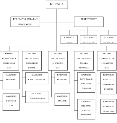Gambar 2.2 Bagan Struktur Badan Perencanaan Pembangunan Daerah  