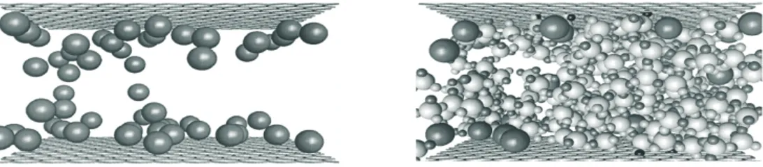 Gambar    4. Kemampuan  permukaan  arang  dalam  menyerap  air  (a)  sebelum  dan  (b)  sesudah  penyerapan  tersebut  (Muller,  1998)