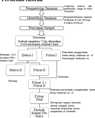 Gambar 1. Alur Perolehan Ekstrak Kental 