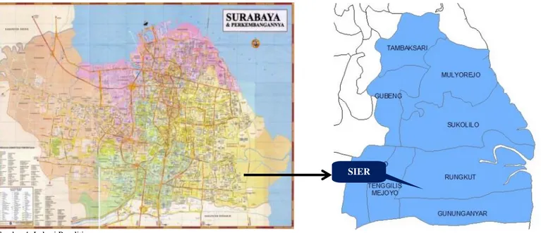 Gambar 1. Lokasi Penelitian  (Sumber : Pemerintah Kota Surabaya) 