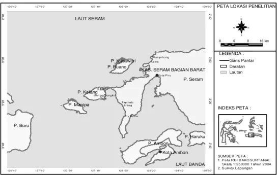 Gambar 1 Peta lokasi penelitian 