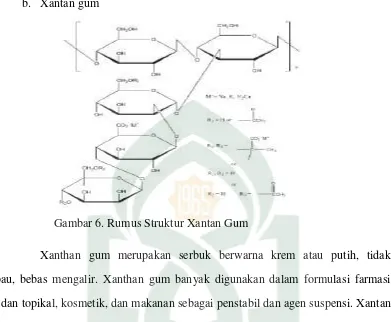 Gambar 6. Rumus Struktur Xantan Gum 