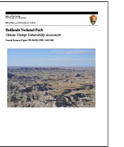 Figure 12. Report: Badlands National Park Climate Change Vulnerability Assessment. (Amberg et al