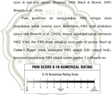Gambar 2.2 Numeric Rating Scale (NRS) (Sumber : MacCeffery & Beebe, 1999) 
