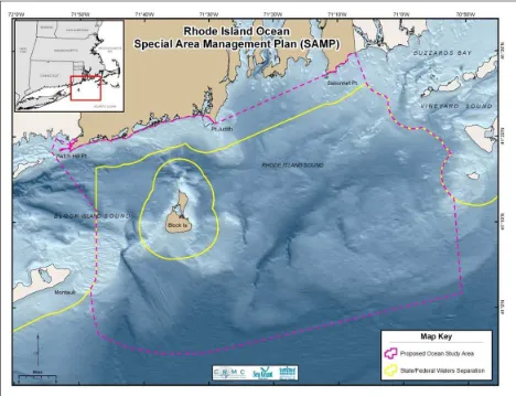 Figure 1. Ocean SAMP Planning Area Boundary (Source: CRMC/URI) 