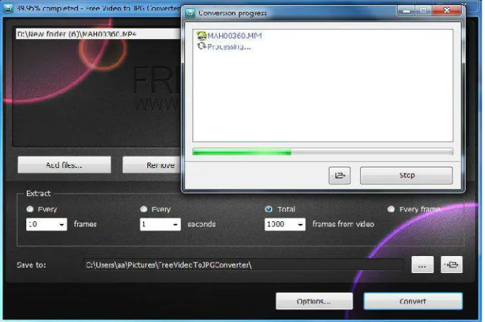 Gambar 4.1 Ekstraksi foto-foto dari video dilakukan dengan perangkat lunak
