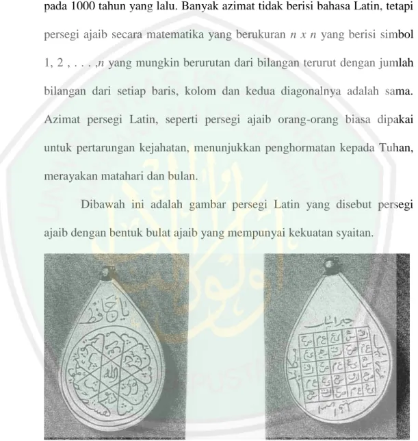 Gambar 2.12: Azimat silver dan Azimat Seven Sleeper 