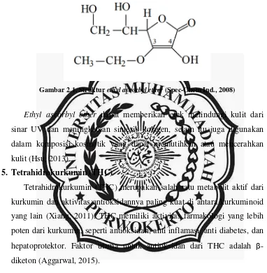 Gambar 2.2. Struktur curcumin dan tetrahydrocurcumin (Jager et al., 2013)