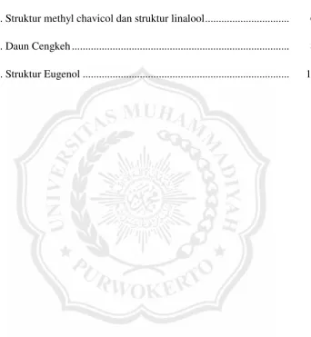 Gambar 2. Struktur methyl chavicol dan struktur linalool ..............................