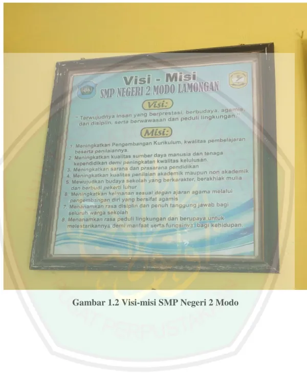 Gambar 1.2 Visi-misi SMP Negeri 2 Modo 