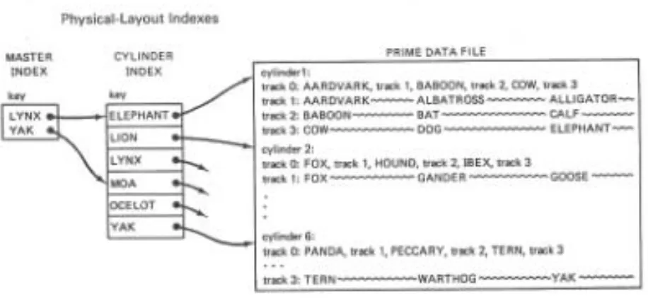 Gambar 9. Struktur File Binatang menggunakan                pendekatan Physical-Layout Index 