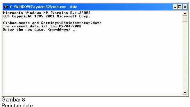 Gambar 3 Perintah date 