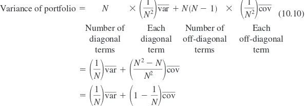 Table 10.6 is the matrix of variances and covariances under these three simplifying