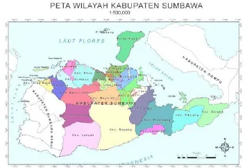 Gambar 2 Peta Batas Wilayah Kabupaten Sumbawa (Sumber: Google) 
