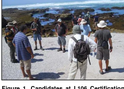 Figure 1. Candidates at L106 Certification Assessment in De Hoop Marine Reserve, South Africa 