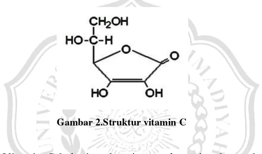 Gambar 2.Struktur vitamin C 