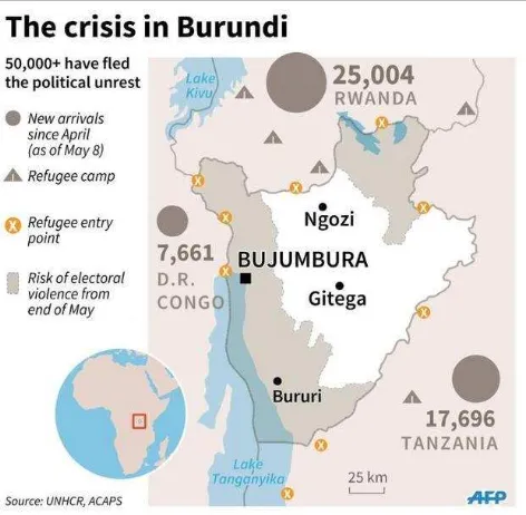 Gambar 3: Peta wilayah Burundi 