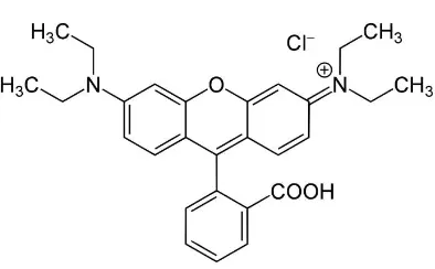 Gambar 2.1 Struktur kimia Rhodamin B 