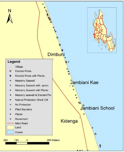 Figure 8 (b). Protection measures at Jambiani-Paje coastal villages (Dimbuni – Mihuli)  