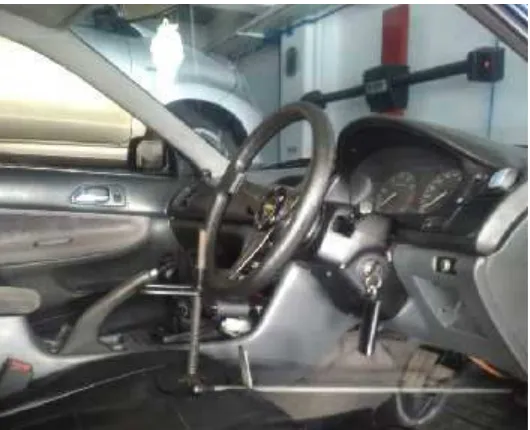 Gambar 3.12 Brake pedal depressor dan Steering lock