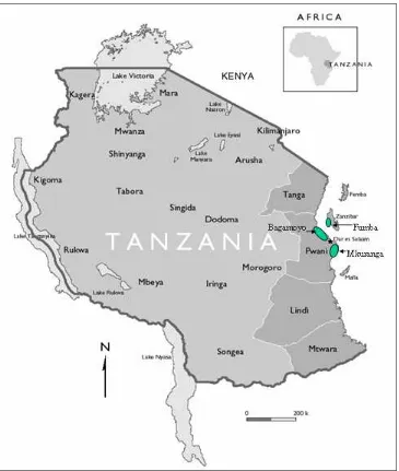 Figure 1. Map of Tanzania and the SUCCESS field sites  