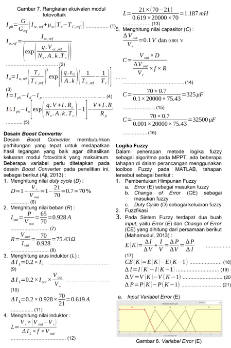 Gambar 7. Rangkaian ekuivalen modul