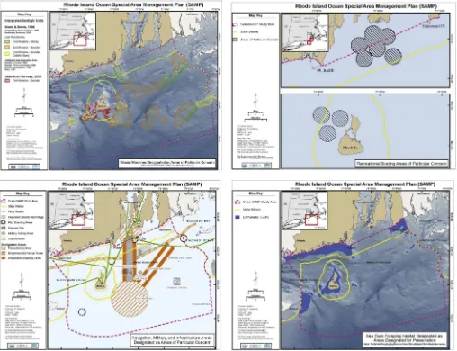 Fig. 3. Areas of Particular Concern (APC) and Area Designated for Protection (ADP) identiﬁed throughout the RI Ocean SAMP process