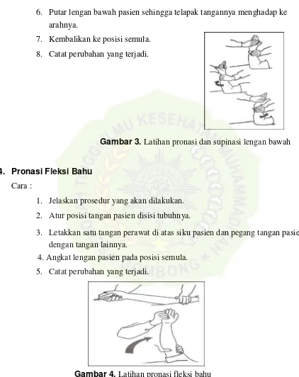 Gambar 4. Latihan pronasi fleksi bahu