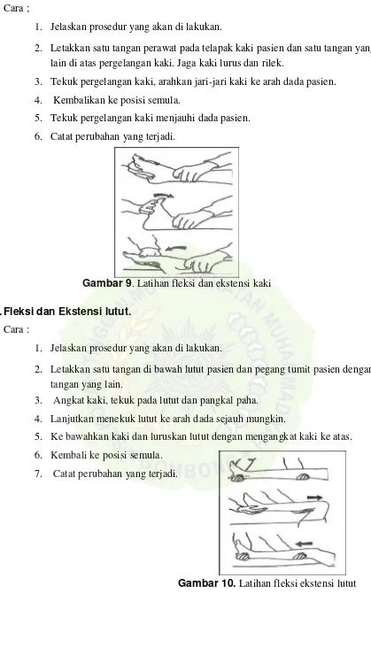 Gambar 10. Latihan fleksi ekstensi lutut
