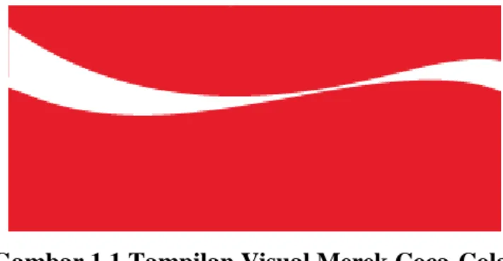 Gambar 1.1 Tampilan Visual Merek Coca-Cola  Sumber: elemenmerekcocacola.image.google.com 