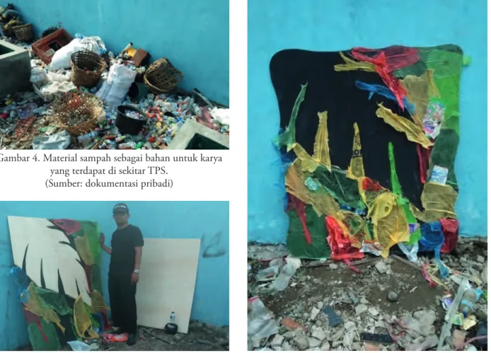 Gambar 4. Material sampah sebagai bahan untuk karya  yang terdapat di sekitar TPS. 