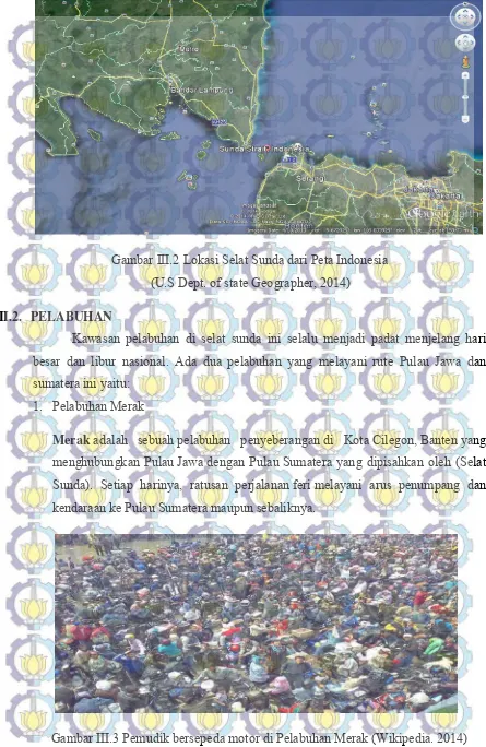Gambar III.2 Lokasi Selat Sunda dari Peta Indonesia 