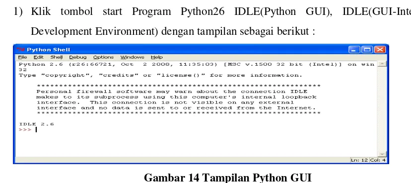 Gambar 13 Tampilan menjalankan python pada command prompt 