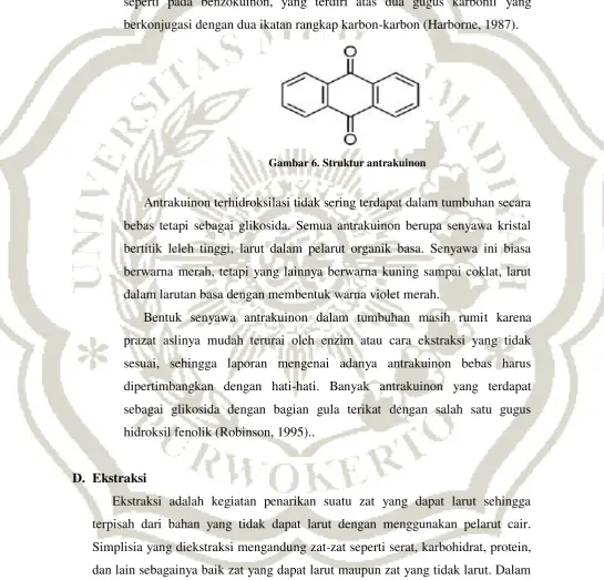 Gambar 6. Struktur antrakuinon 