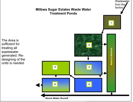 Figure 1: Layout of MSE treatment ponds  