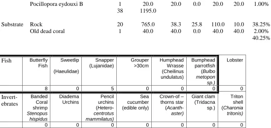 Figure 10.  Views of coral bleaching atRat Tail Passage May 23, 2000 (Figurenot available in electronic format)