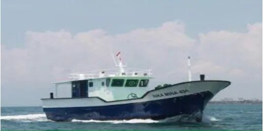 Figure 4.7. shows a sample fishing vessel with FRP construction named MV. Inka Mina 438 which constructed and used specifically to capture fish 
