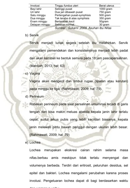 Tabel  2.1. Masa involusi 