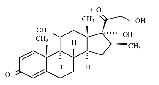 Gambar 2.1 Rumus struktur betametason (Ditjen POM, 1995).