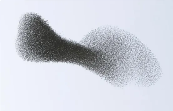 Figure 1.1: A flock of starlings demonstrating the shape-shifting capabilities of flocks