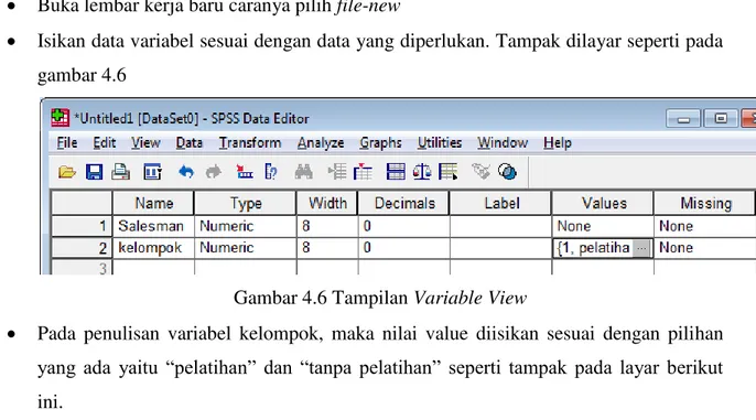 Gambar 4.6 Tampilan Variable View 