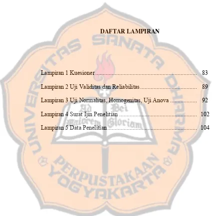 Tabel V.11 Uji Anova Tingkat Pendidikan ....................................  73 